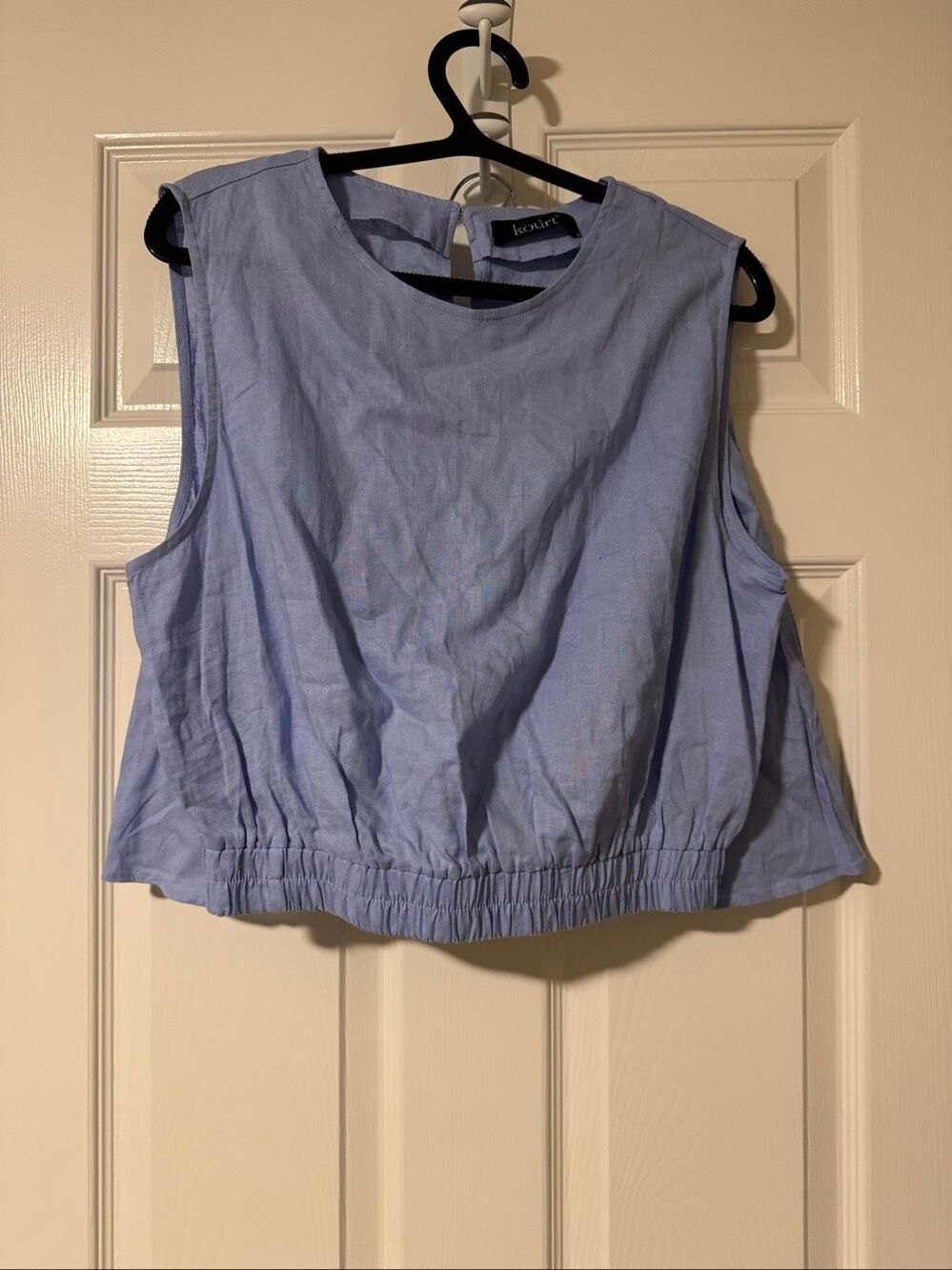 Kourt Light Blue Sleeveless Top & Matching Skort Set — Size M